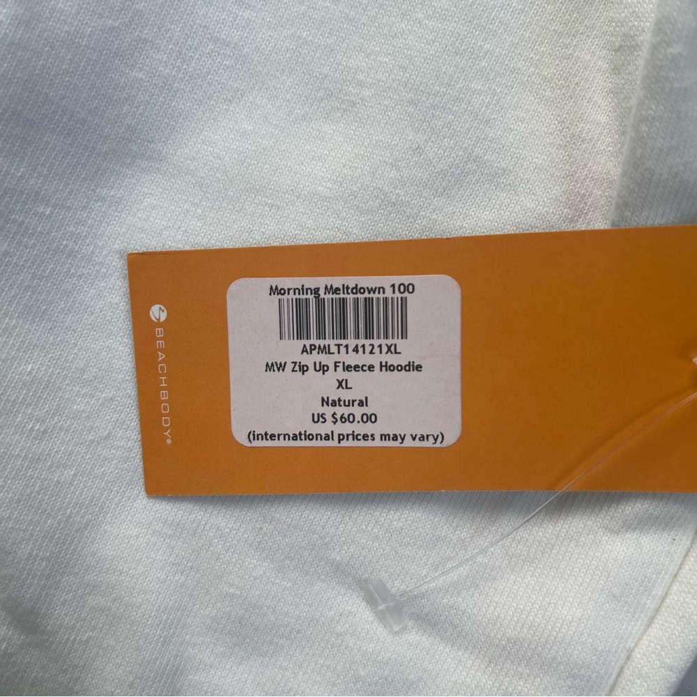 New Beachbody Morning Meltdown Fleece Zip-Up Hoodie - Picture 3 of 5